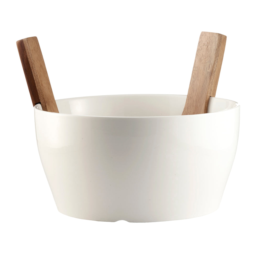 Saladier avec ustensiles||Ceramic salad bowl with utensils