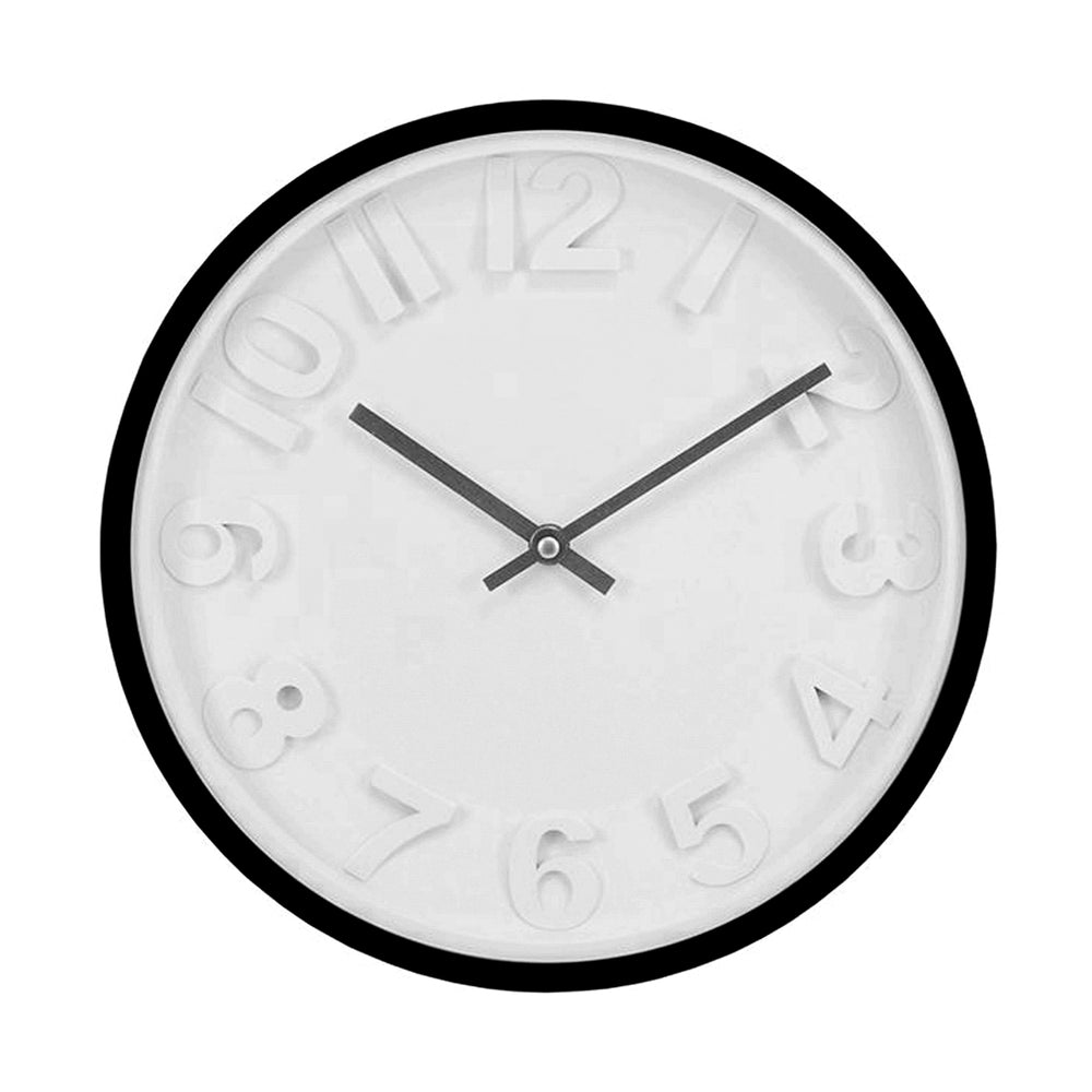 Horloge noire et blanche - 11,5"||Black and white clock - 11.5"