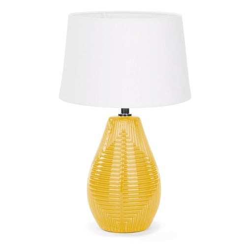 Lampe de table base texturée - Jaune||Textured base table lamp - Yellow
