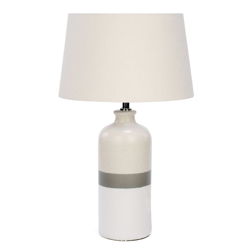 Lampe de table - Base à rayure grise||Table lamp - Base with gray stripe