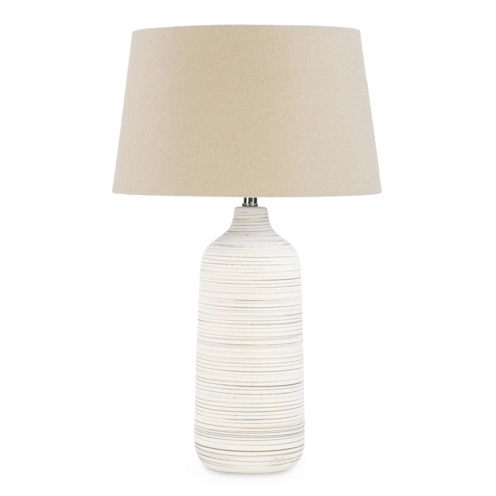 Lampe de table base striée||Table lamp with ribbed base