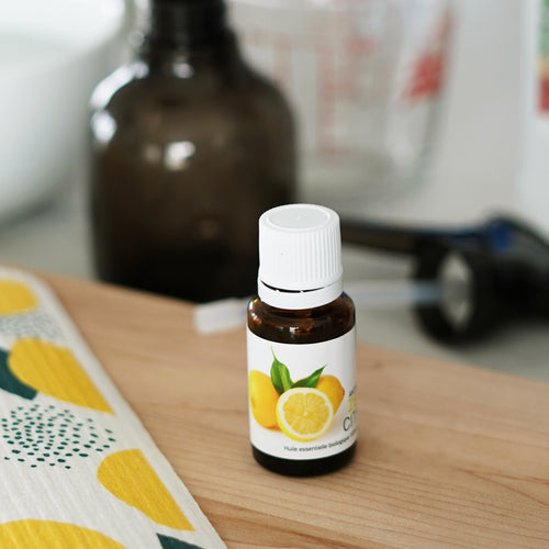 Flacon d'huile essentielle biologique au citron de 15 ml