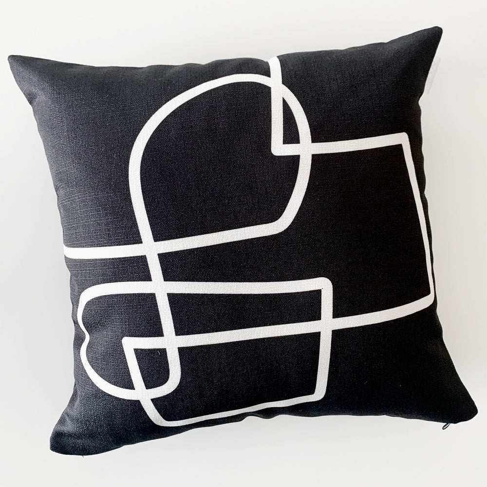 Coussin Kozy - Abstrait noir||Kozy cushion - Abstract black
