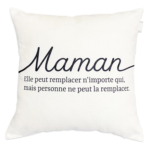 Coussin à texte éco - Maman||Eco text cushion - Maman