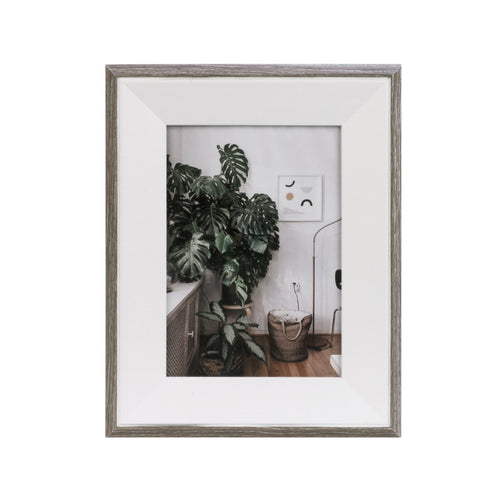 Cadre feuillage - Brun et blanc||Foliage frame - Brown and white