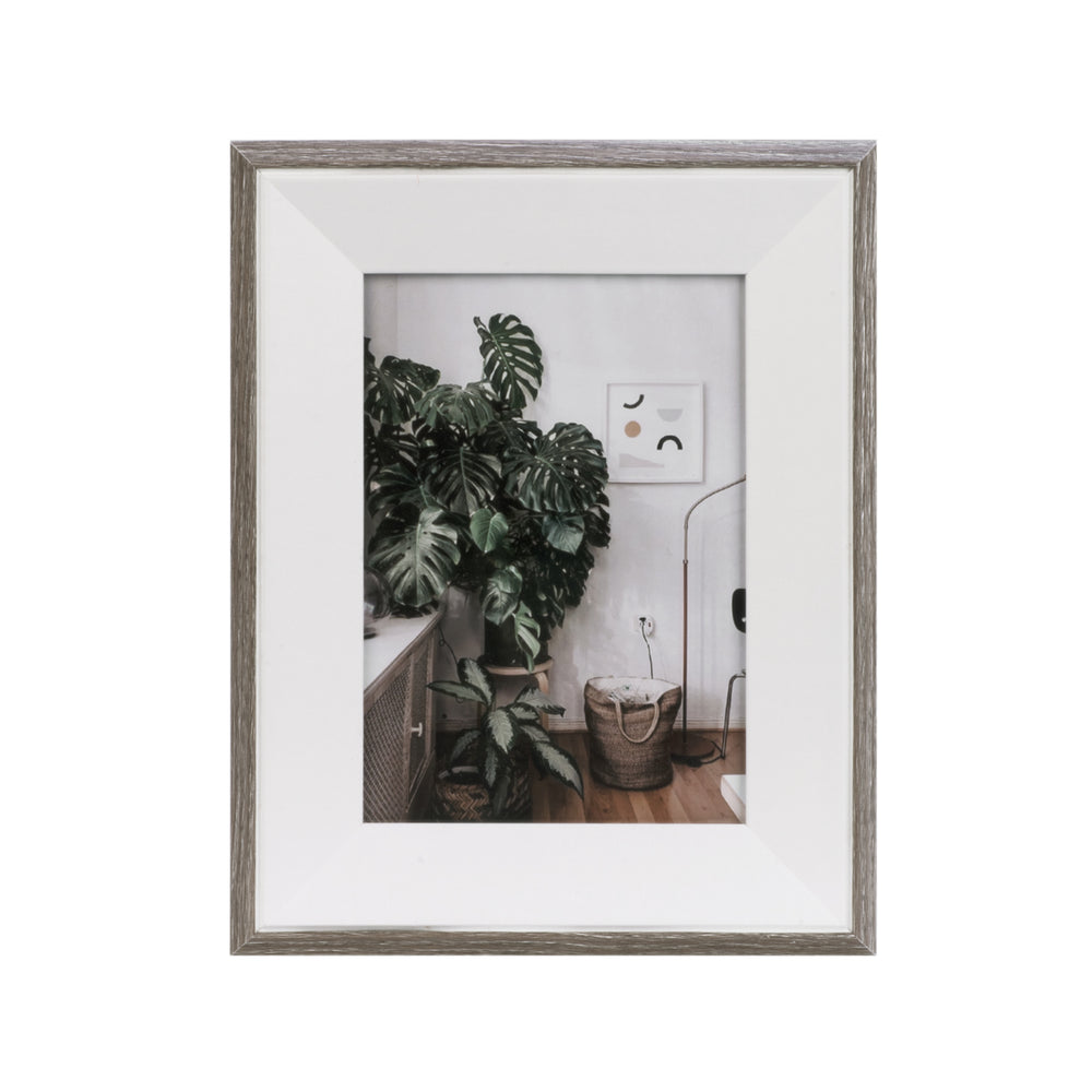 Cadre feuillage - Brun et blanc||Foliage frame - Brown and white