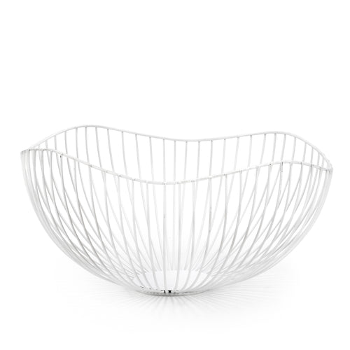 Panier en fil de métal - Blanc||Wire metal basket - White