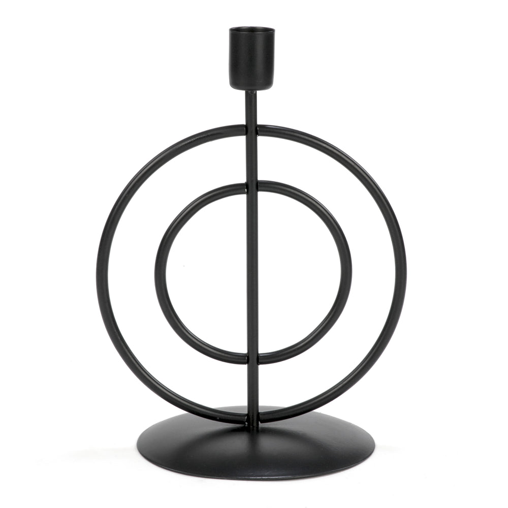 Porte-bougie cercles - Noir||Circles candle holder - Black
