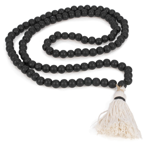 Billes de méditation noires - 27"||Black meditation beads - 27"