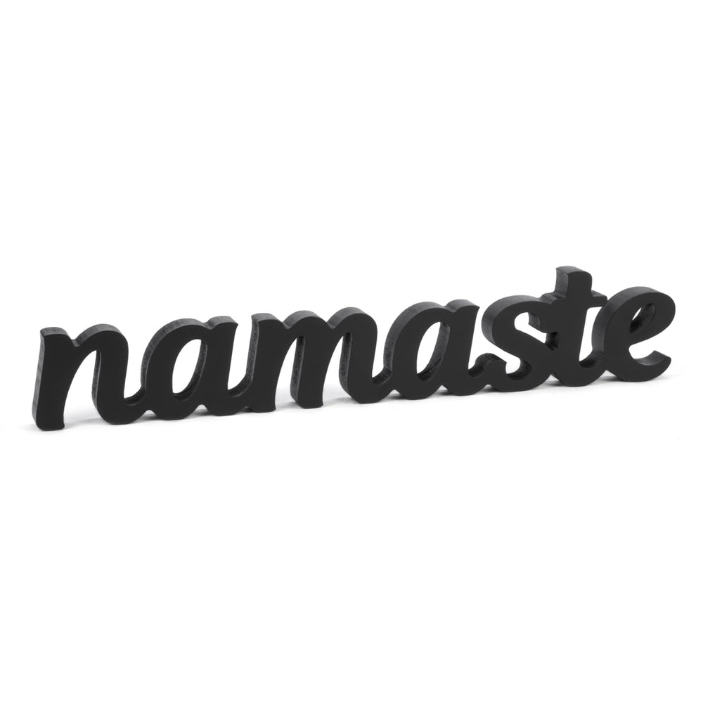 "Namaste" en bois noir||"Namaste" in black wood