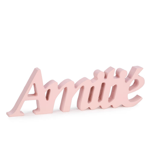 Amitié en bois - Rose||"Amitié" in wood - Pink