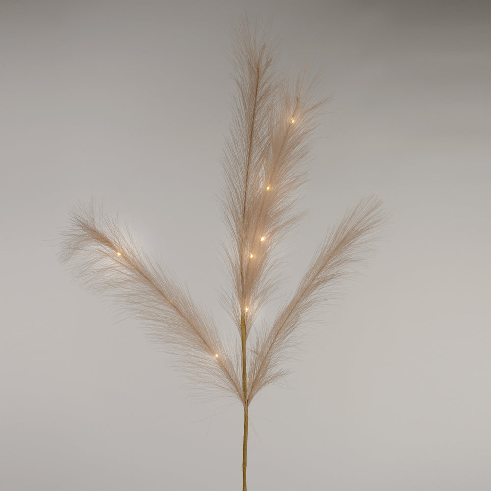 Tige de plumes beiges - Illuminées||Beige feathers stem - Illuminated