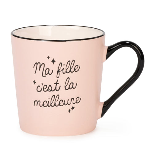 Tasse rose - Ma fille||Pink mug - Ma fille