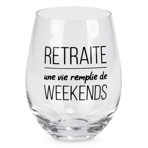 Verre à vin sans pied - Retraite||Wine glass without stem - Retraite