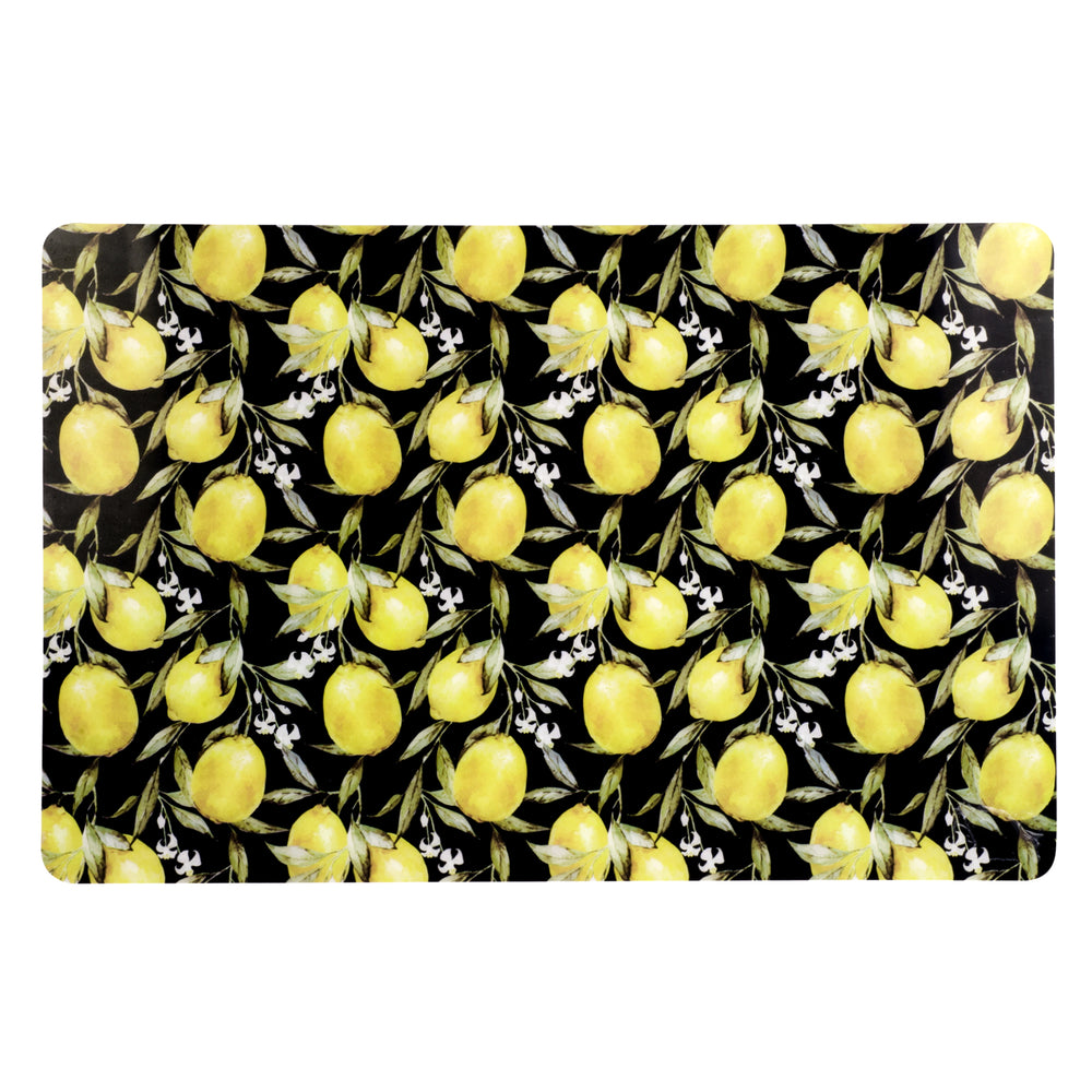 Napperon avec citrons - Noir||Placemat - Black with Lemon