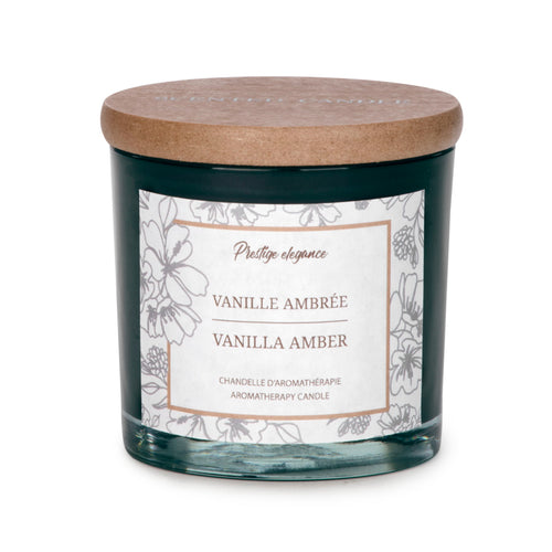 Petite chandelle en verre - Vanille ambrée||Small glass candle - Amber vanilla