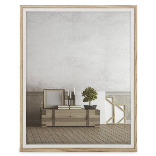 Cadre photo 8 x 10 - Blanc et bois||8 x 10 photo frame - White and wood
