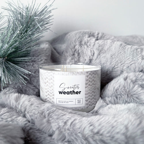 Chandelle 3 mèches - Sweater Weather||3 Wick Candle - Sweater Weather