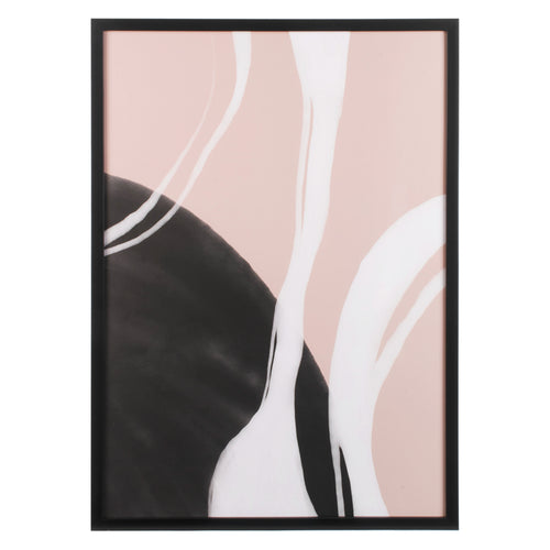Cadre mural abstrait - Noir & rose||Abstract wall frame - Black & pink