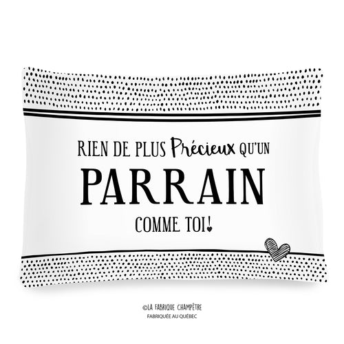 Coussin à texte - Parrain||Text cushion - Parrain
